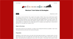 Desktop Screenshot of mexicantrainrulesandstrategies.com