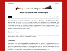 Tablet Screenshot of mexicantrainrulesandstrategies.com